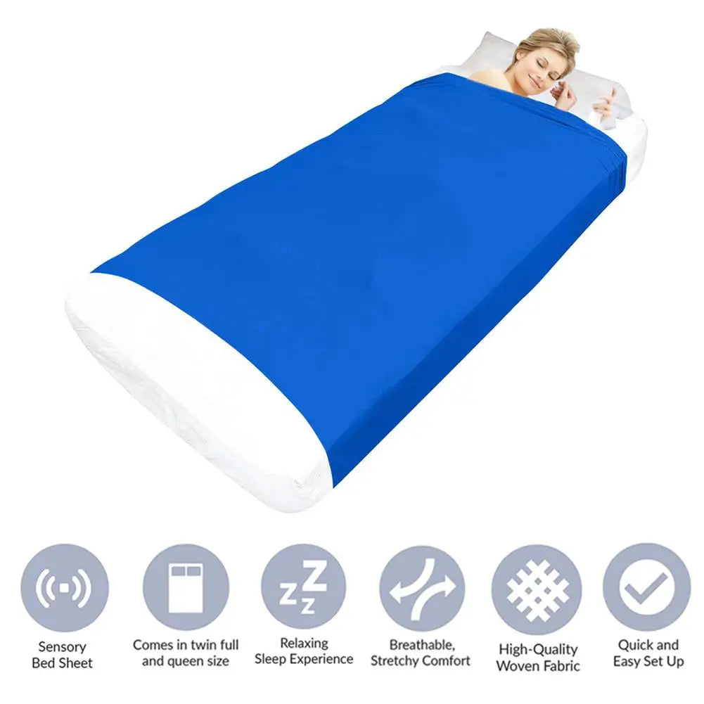 S/M/L Sensory Bed Sheet Hammock – Compression Blanket to Relieve Stress & Aid Sleep