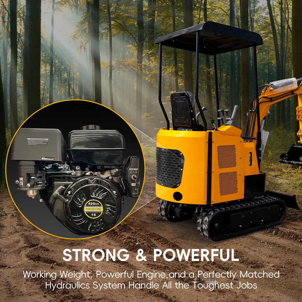 1.5 Ton Mini Excavator Hydraulic Digger for Garden Farm, USA Stock