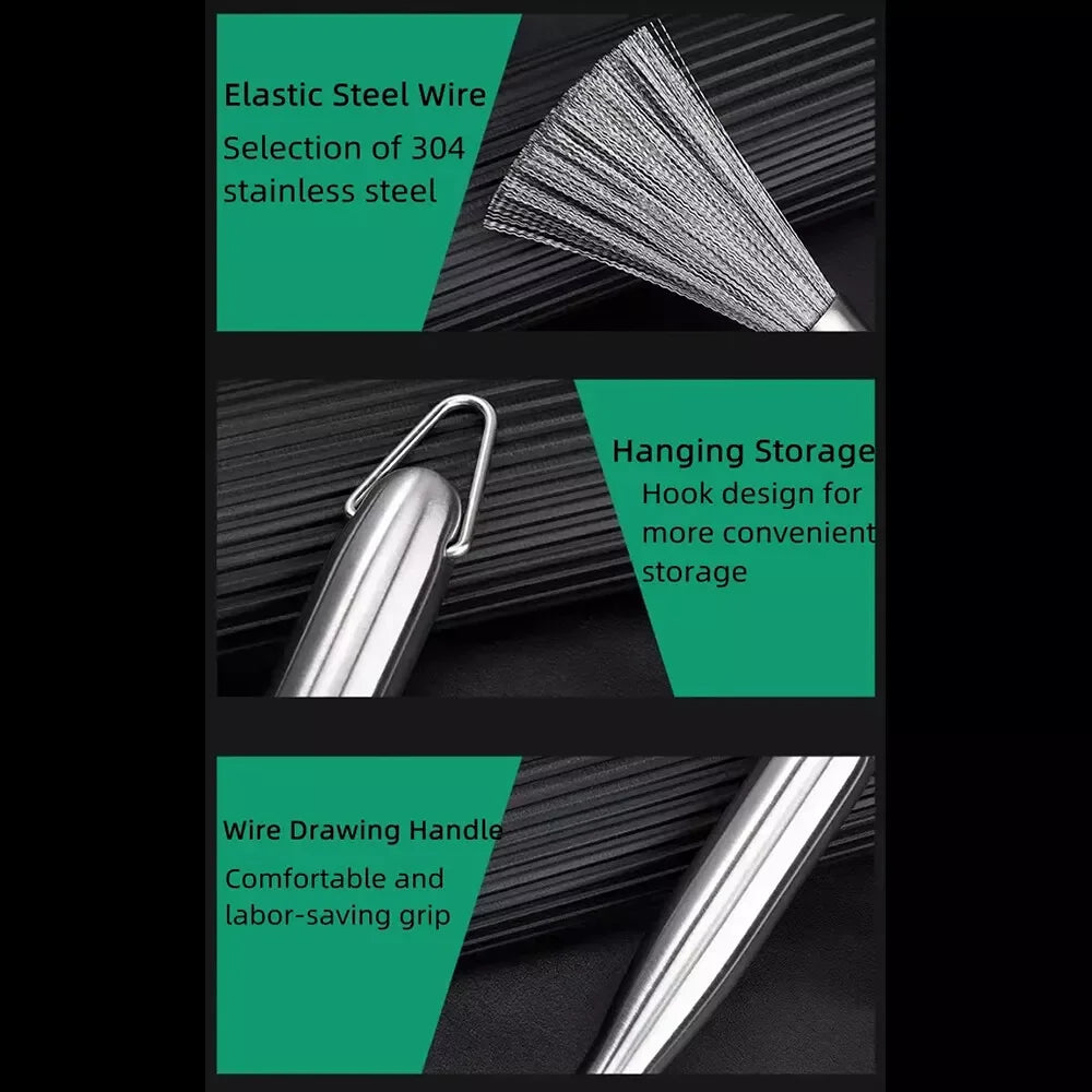 Stainless Steel Pot Brush Household Wire Cleaning Brush Kitchen Tool
