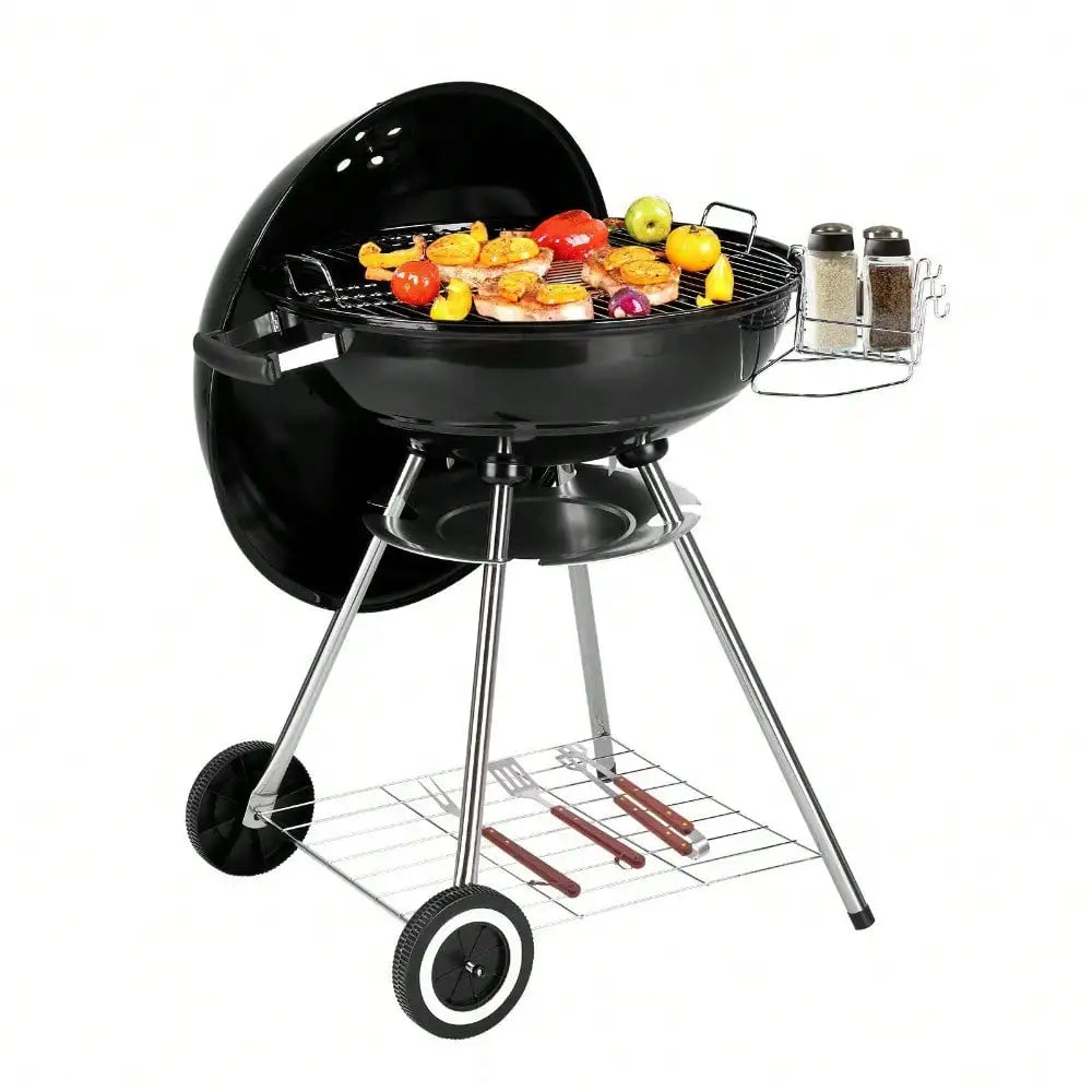 Charcoal Grill 28" Barrel BBQ Smoker Barbecue Patio Backyard Outdoor Grill Oven