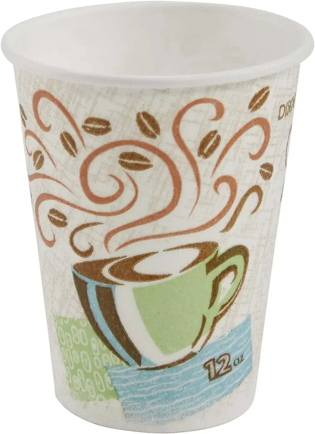 Dixie PerfecTouch 12oz Insulated Paper Hot Cups, 1000 Count, Coffee Haze