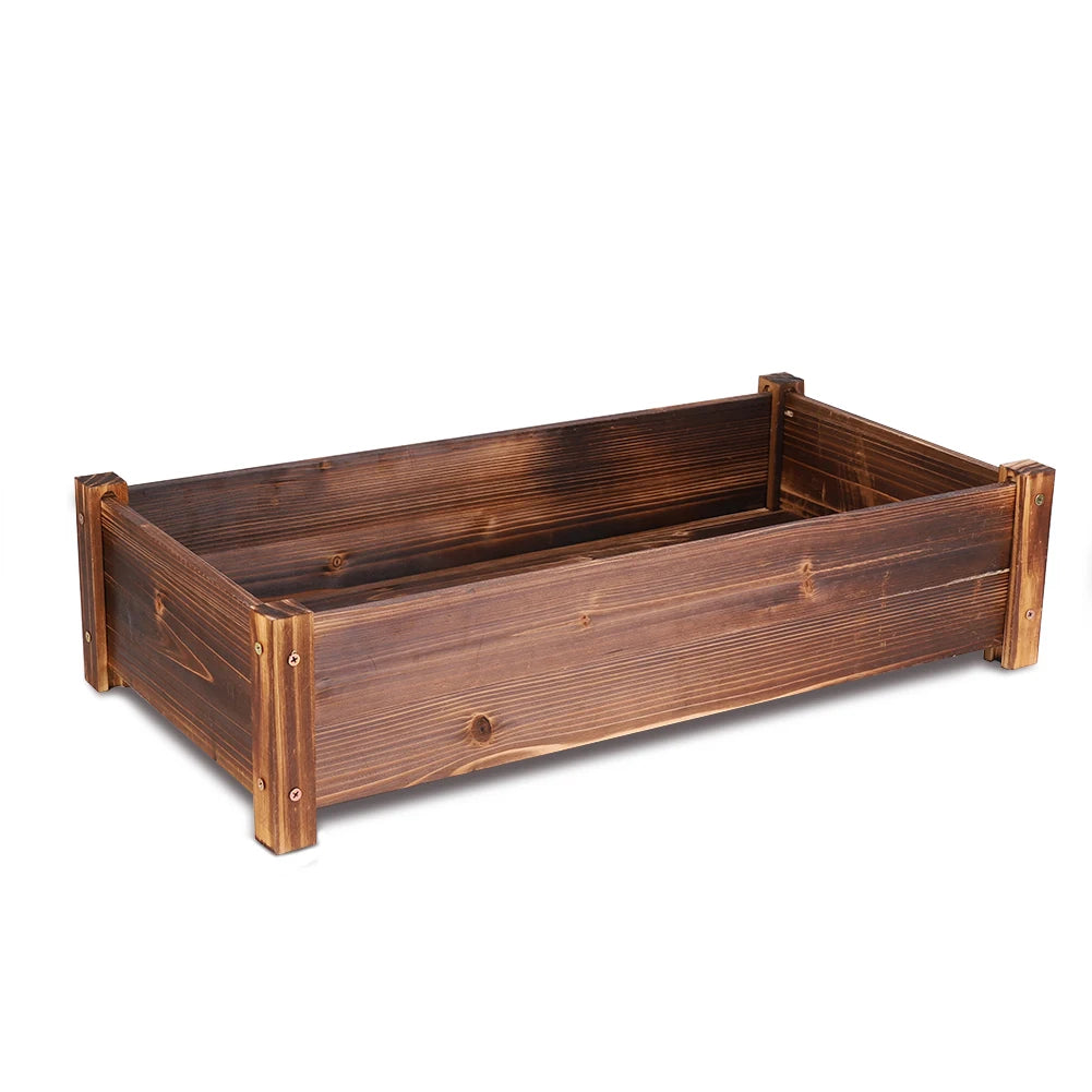 Large Wooden Raised Garden Bed, Elevated Planter Box for Vegetables & Flowers