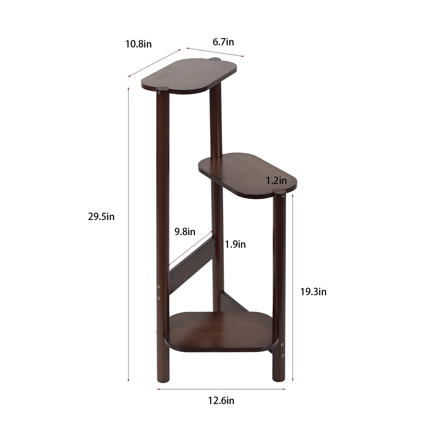 3-Tier Bamboo Corner Plant Stand – Tall Rack for Pots & Storage, Indoor/Outdoor