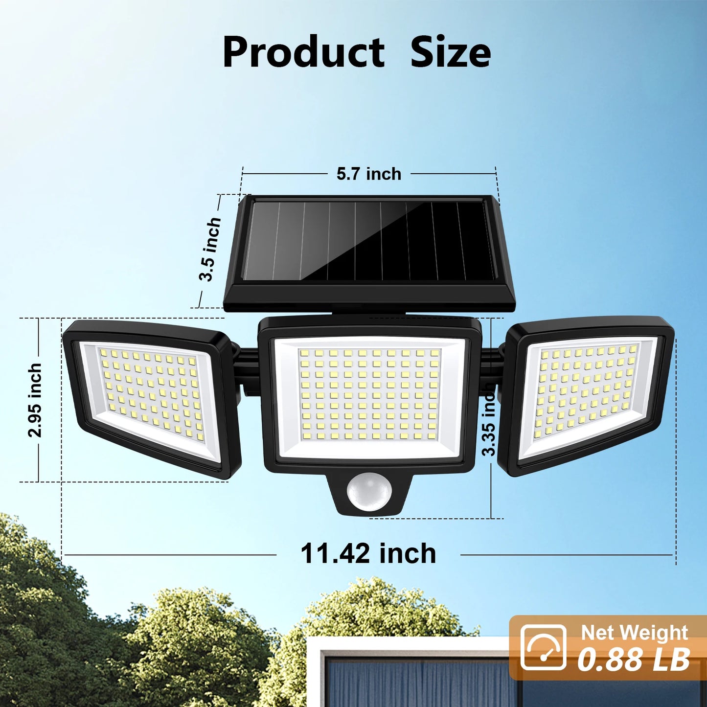 3-Pack Solar Security Lights – 210LED 2500LM Motion Sensor, IP65 Waterproof