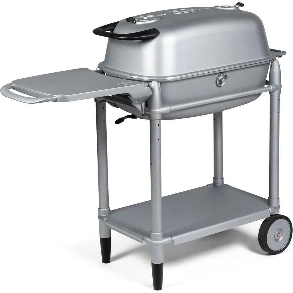 Portable Charcoal BBQ Grill & Smoker – Aluminum Outdoor Cooking for Camping & Backyard