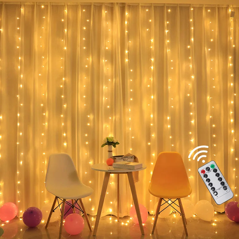 Curtain String Light – USB Plug, 8 Modes for Party, Wedding & Holiday Decor
