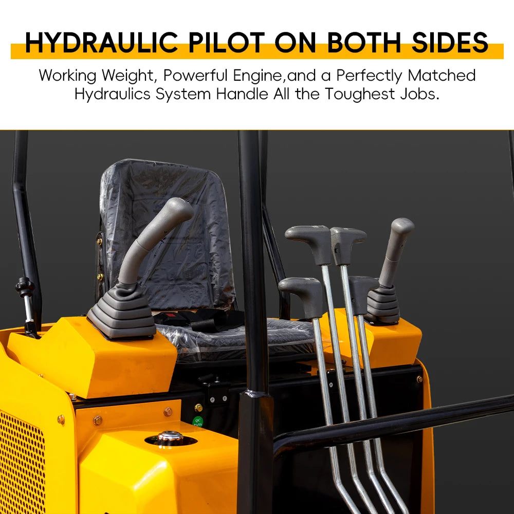 1.5 Ton Mini Excavator Hydraulic Digger for Garden Farm, USA Stock