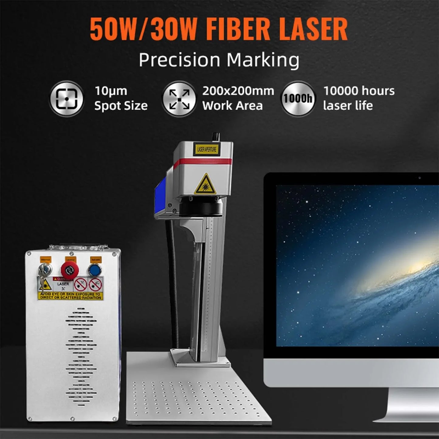 VEVOR 30W/50W Laser Engraver for Metal, Jewelry & Ring Marking Machine
