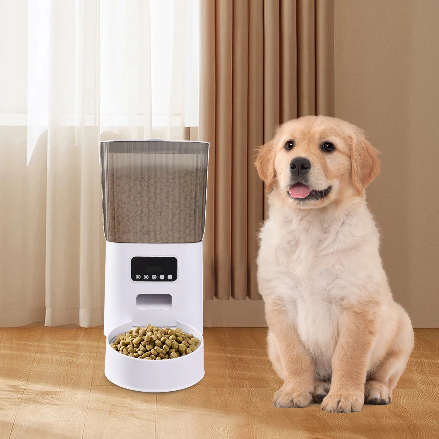 5L Intelligent Automatic Cat Food Dispenser, Timed Feeder for 9 Meals