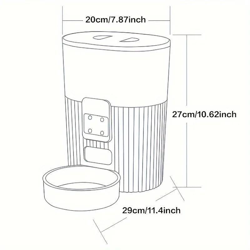 PAPIFEED Automatic Cat & Dog Feeder, WiFi Remote Smart Pet Food Dispenser