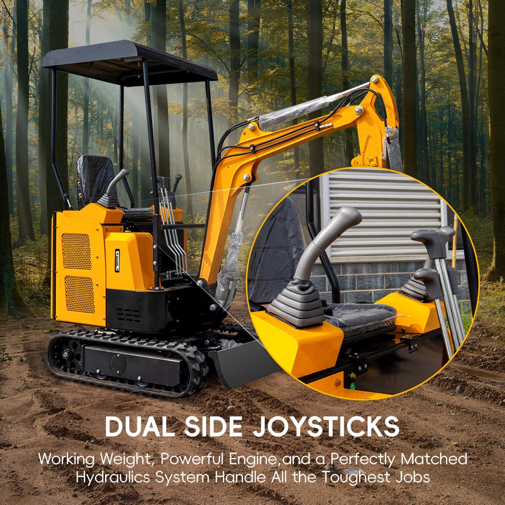 1.5 Ton Mini Excavator Hydraulic Digger for Garden Farm, USA Stock