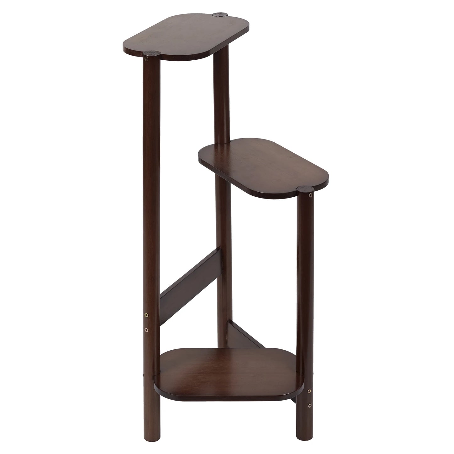 3-Tier Bamboo Corner Plant Stand – Tall Rack for Pots & Storage, Indoor/Outdoor