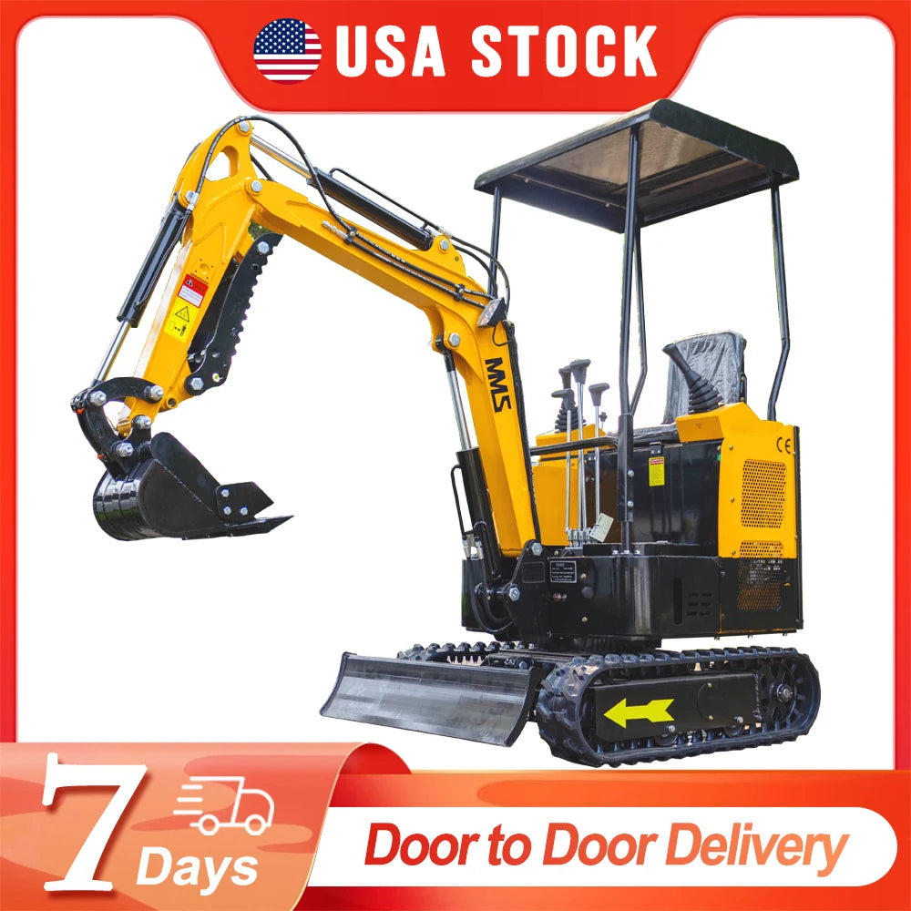 1.5 Ton Mini Excavator Hydraulic Digger for Garden Farm, USA Stock