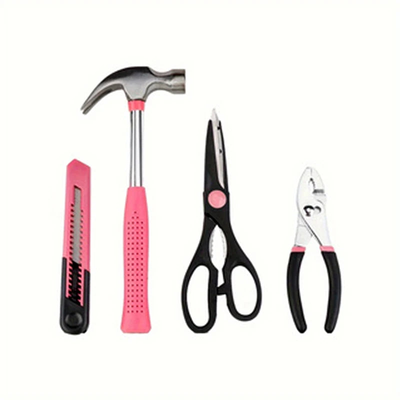 39-Piece Pink Tool Kit for Women – Essential Tools for Home, Garage & Office