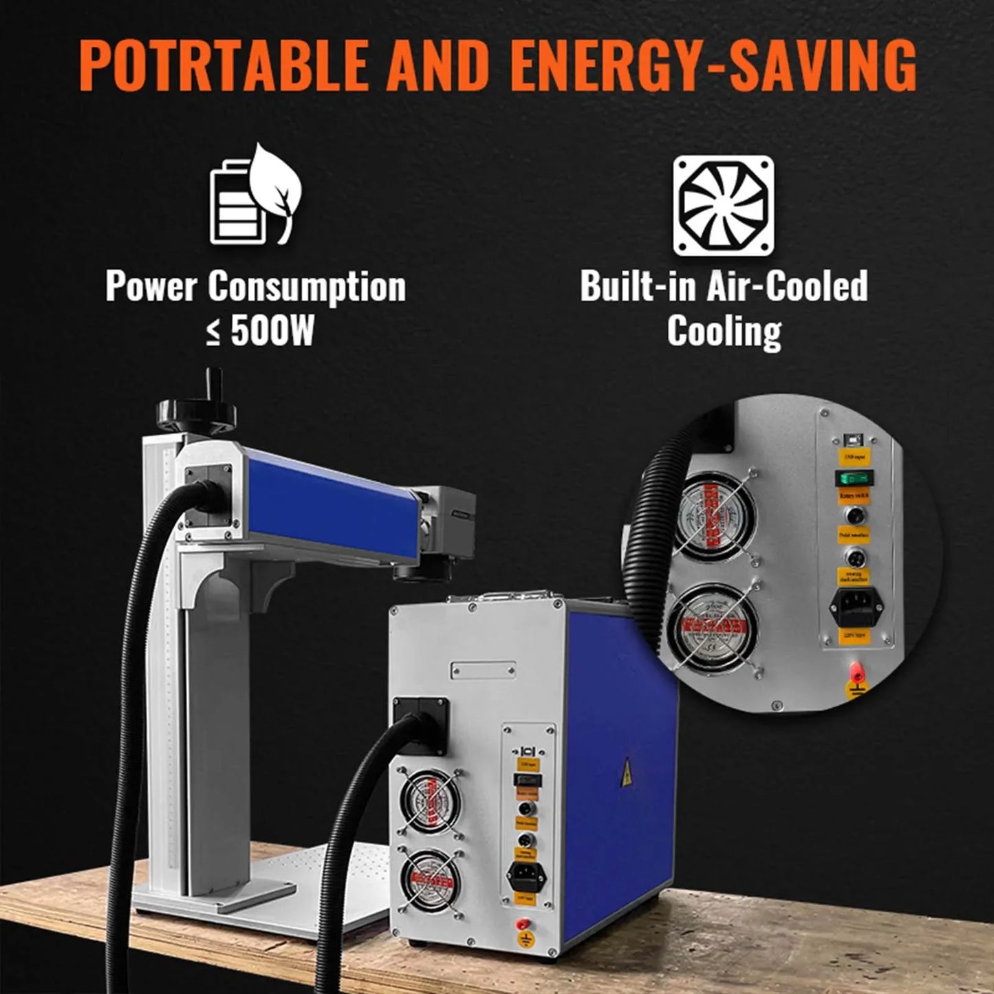 VEVOR 30W/50W Laser Engraver for Metal, Jewelry & Ring Marking Machine