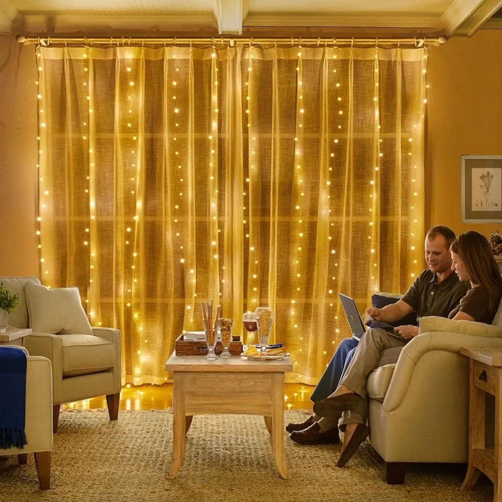 Curtain String Light – USB Plug, 8 Modes for Party, Wedding & Holiday Decor