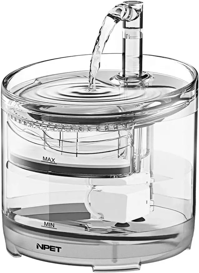 NPET WF050TP 1.5L Cat Water Fountain with Replacement Faucet Kit