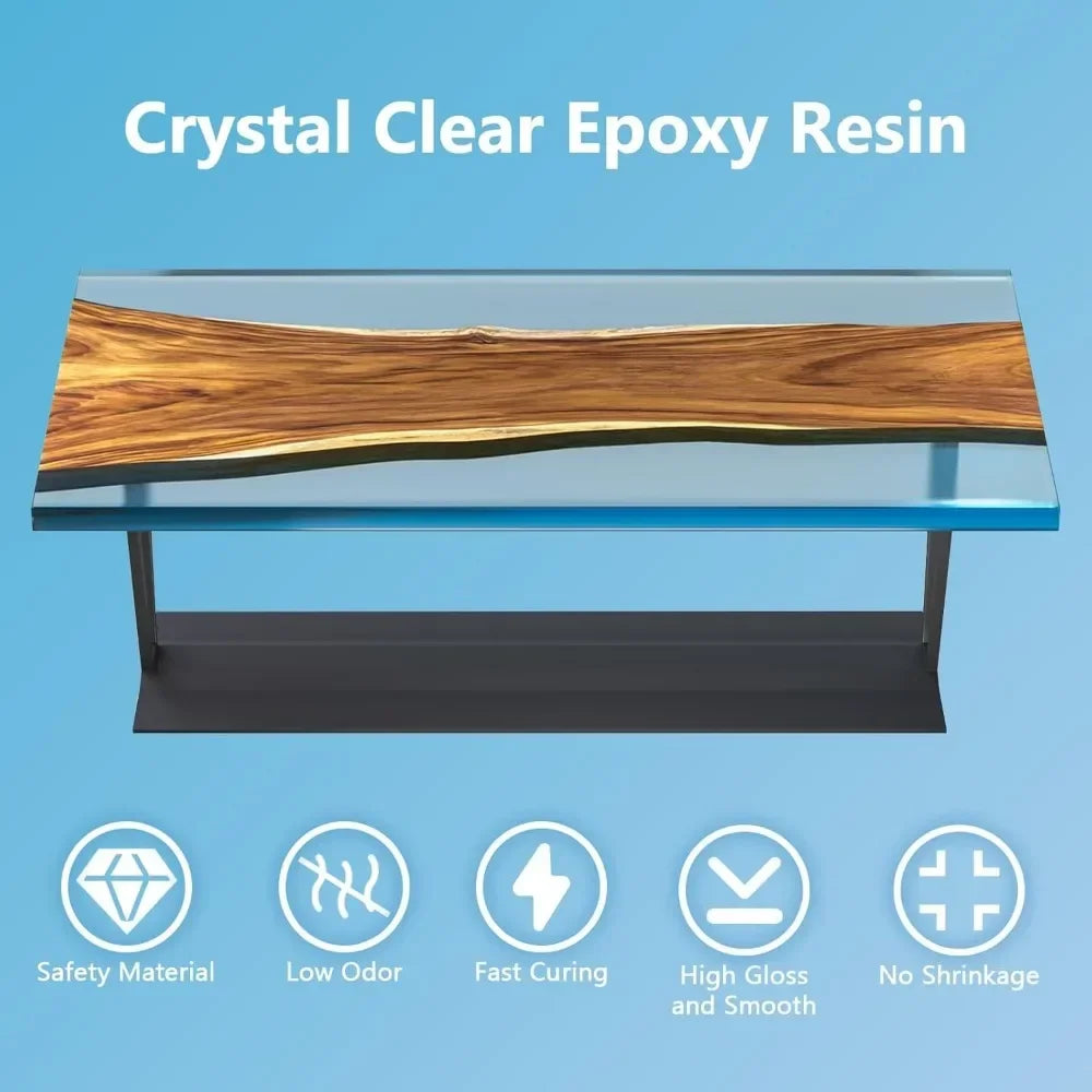 Crystal Clear Epoxy Resin Kit - No Yellowing, Bubble-Free for Art & Jewelry