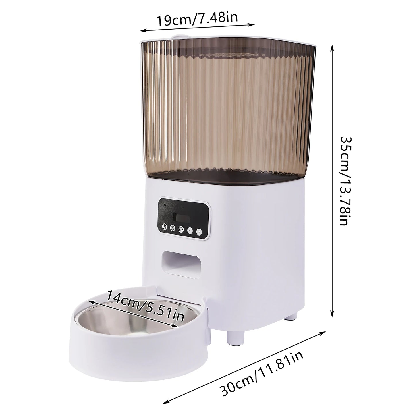 5L Intelligent Automatic Cat Food Dispenser, Timed Feeder for 9 Meals