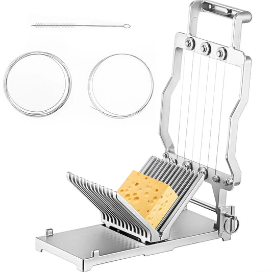 "Cheese cutter – 1cm/2cm wires, aluminum alloy. Commercial/kitchen use."