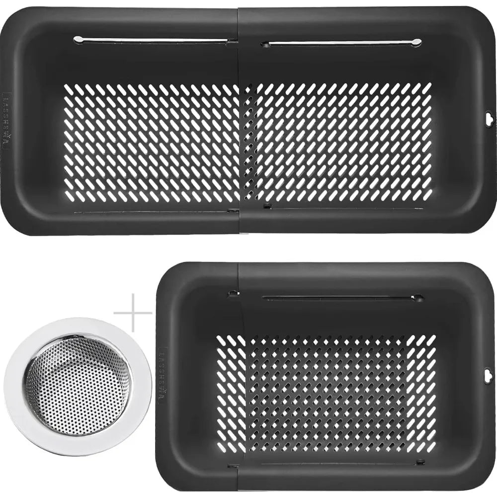 Kitchen foldable colander and filter, kitchen sink filter basket, fruit pasta food filter expansion plastic filter