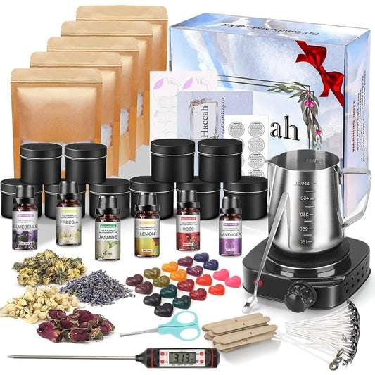 Candle Making Kit with Wax Melter, DIY Supplies for Kids & Beginners, 500W