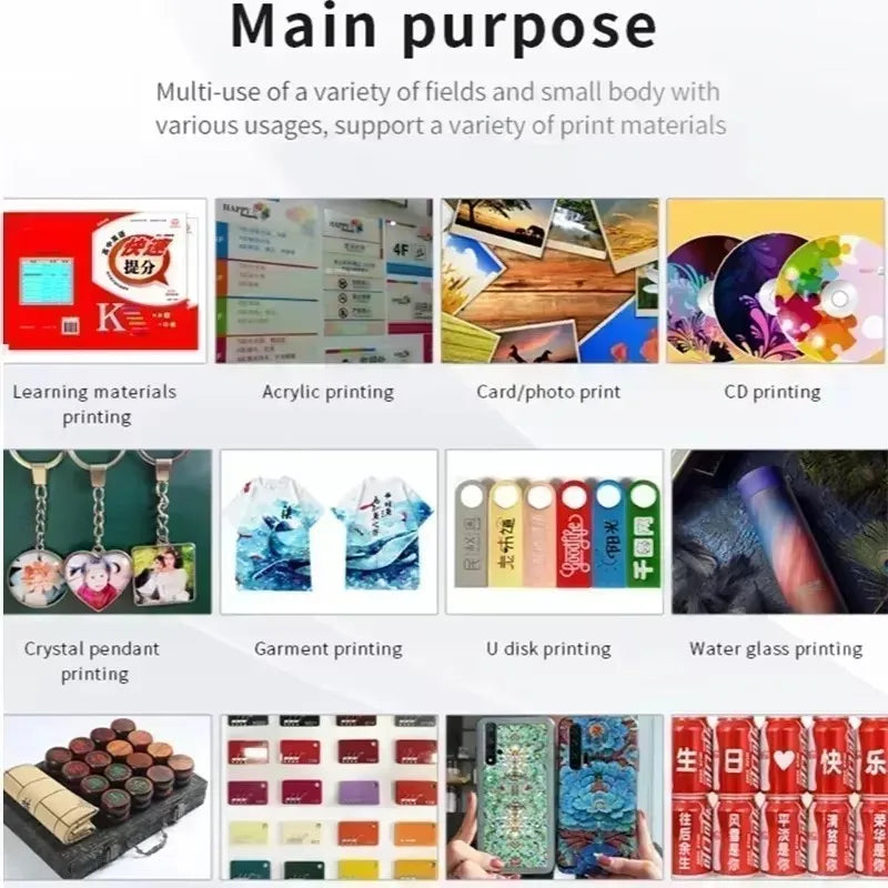 VEVOR A3 A4 UV Flatbed Printer for Stickers, Bottles, Phone Cases & More